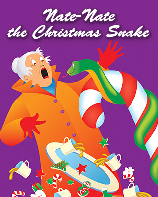 Nate-Nate the Christmas Snake Illustrated Book Cover